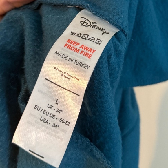 Disney Boohoo ManTeal Joggers Track Pants with Mickey Heads, Size L - Picture 7 of 8